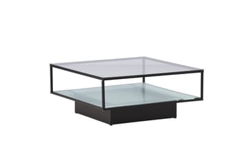 Sohvapöytä Maglehem 90x90x37,5 cm - Musta - Huonekalut - Pöytä & ruokailuryhmä - Sohvapöytä - Sohvapöytä säilytystilalla