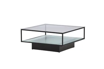 Sohvapöytä Maglehem 90x90x37,5 cm - Musta - Huonekalut - Pöytä & ruokailuryhmä - Sohvapöytä - Sohvapöytä säilytystilalla
