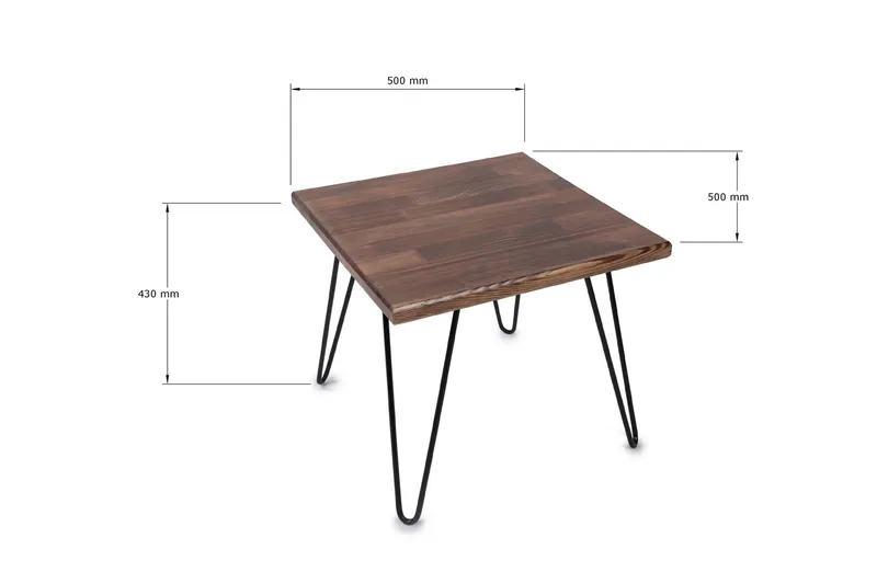 Sohvapöytä Mahic 50 cm - Pähkinänruskea/Musta - Huonekalut - Pöytä & ruokailuryhmä - Sohvapöytä