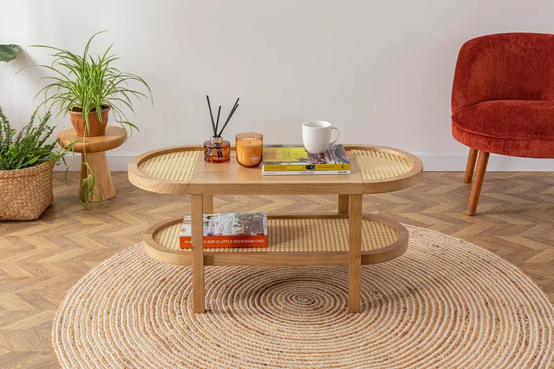 Sohvapöytä Makwana 91 cm - Natural - Huonekalut - Pöytä & ruokailuryhmä - Sohvapöytä