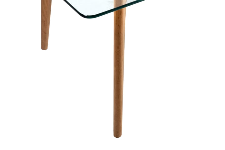 Sohvapöytä Malmesbury 120 cm - Lasi/Puu/Luonnonväri - Sohvapöytä