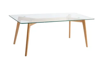 Sohvapöytä Malmesbury 120 cm - Lasi/Puu/Luonnonväri - Huonekalut - Pöytä & ruokailuryhmä - Sohvapöytä