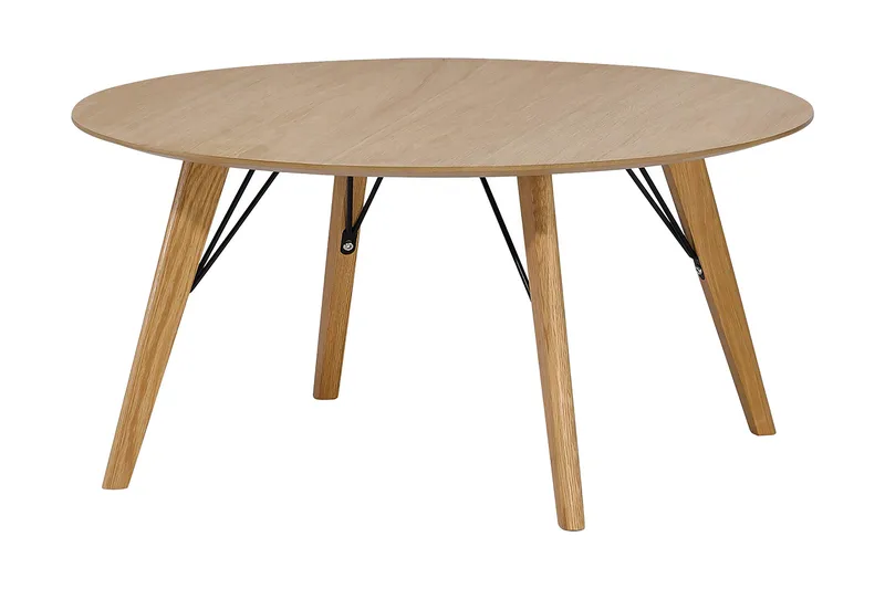 Sohvapöytä Malmesbury 80 cm Pyöreä, Tammiviilu/Tammi