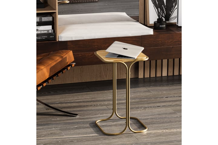 Sohvapöytä Mamta 30 cm - Kulta/Natural - Sohvapöytä