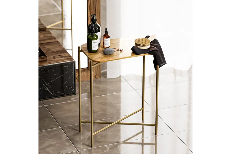 Sohvapöytä Mamta 40 cm, Kulta/Natural