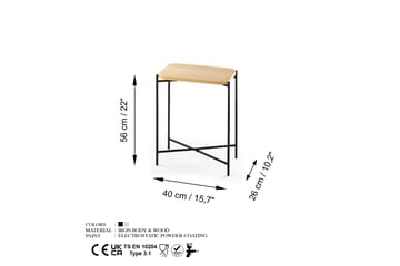 Sohvapöytä Mamta 40 cm - Musta/Natural - Huonekalut - Pöytä & ruokailuryhmä - Sohvapöytä