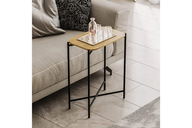 Sohvapöytä Mamta 40 cm, Musta/Natural