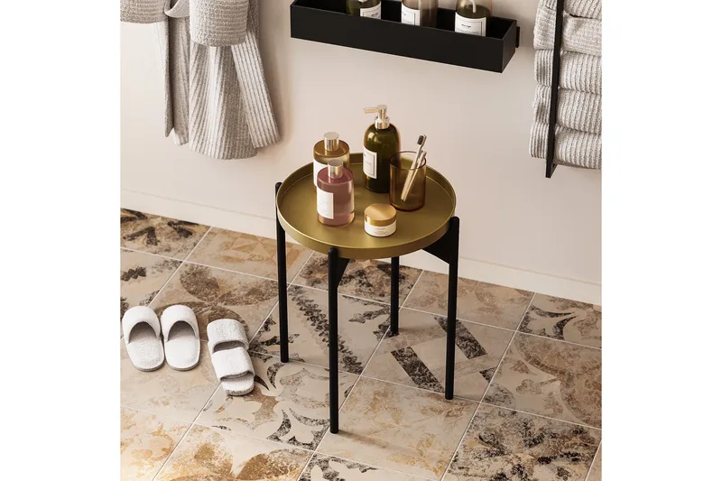 Sohvapöytä Mamta 44 cm - Kulta/Musta - Huonekalut - Pöytä & ruokailuryhmä - Sohvapöytä