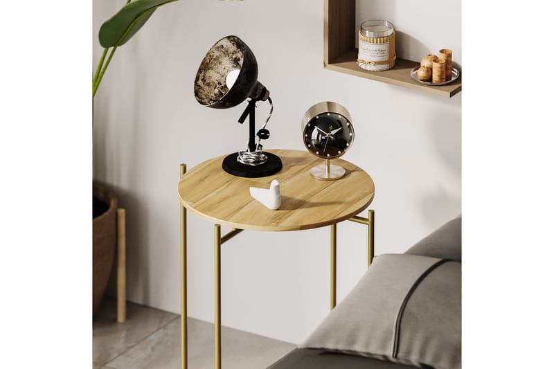Sohvapöytä Mamta 46 cm - Kulta/Natural - Huonekalut - Pöytä & ruokailuryhmä - Sohvapöytä