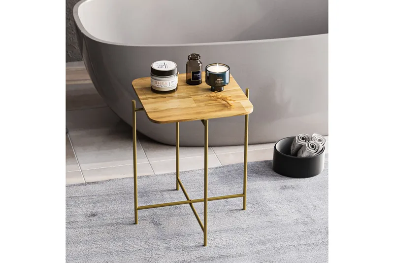 Sohvapöytä Mamta 46 cm - Kulta/Natural - Huonekalut - Pöytä & ruokailuryhmä - Sohvapöytä
