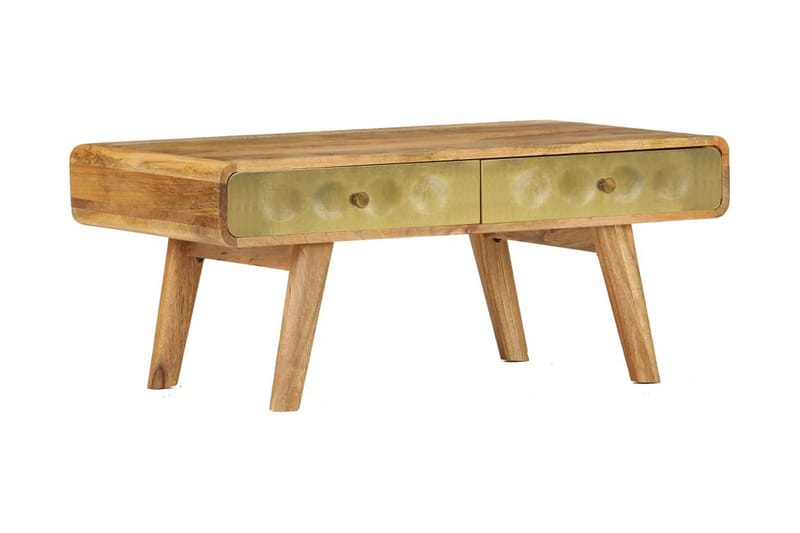 Sohvapöytä mangopuu 90x50x40 cm - Kulta - Huonekalut - Pöytä & ruokailuryhmä - Sohvapöytä