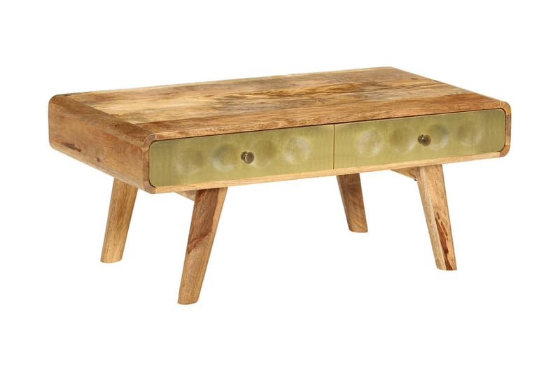 Sohvapöytä mangopuu 90x50x40 cm - Kulta - Huonekalut - Pöytä & ruokailuryhmä - Sohvapöytä