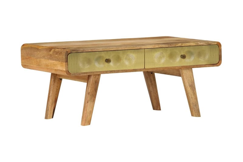 Sohvapöytä mangopuu 90x50x40 cm - Kulta - Huonekalut - Pöytä & ruokailuryhmä - Sohvapöytä