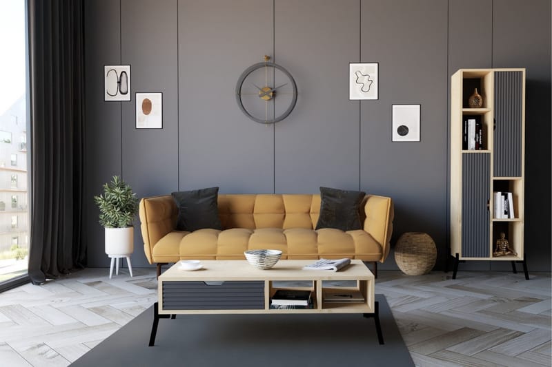 Sohvapöytä Masako 100x28,2x100 cm - Sininen - Huonekalut - Pöytä & ruokailuryhmä - Sohvapöytä