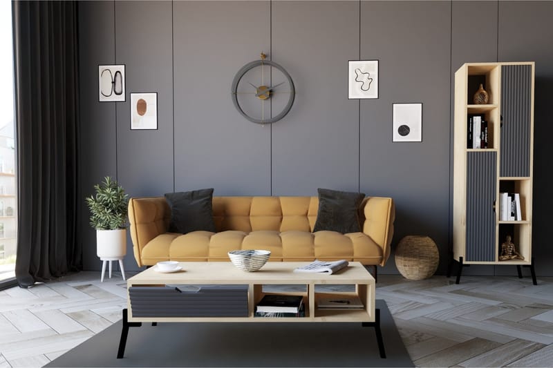 Sohvapöytä Masako 100x28,2x100 cm - Sininen - Huonekalut - Pöytä & ruokailuryhmä - Sohvapöytä