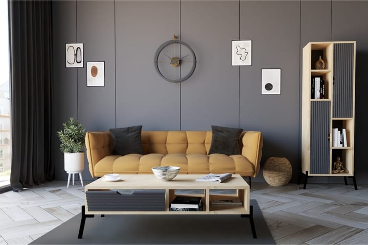 Sohvapöytä Masako 100x28,2x100 cm - Sininen - Sohvapöytä