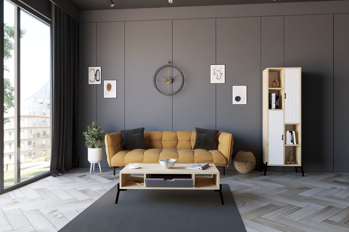 Sohvapöytä Mastara 100x28,2x100 cm - Sininen - Sohvapöytä