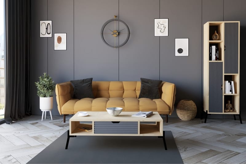 Sohvapöytä Mastara 100x28,2x100 cm - Sininen - Huonekalut - Pöytä & ruokailuryhmä - Sohvapöytä