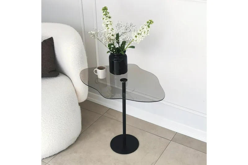 Sohvapöytä Mavericka 60x45x60 cm Soikea - Musta - Huonekalut - Pöytä & ruokailuryhmä - Sohvapöytä