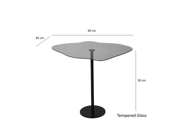 Sohvapöytä Mavericka 60x45x60 cm Soikea - Musta - Huonekalut - Pöytä & ruokailuryhmä - Sohvapöytä