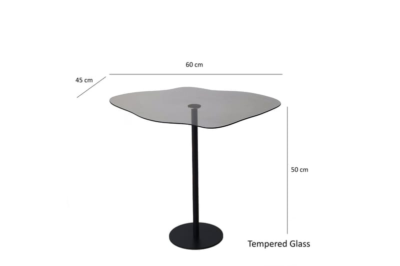 Sohvapöytä Mavericka 60x45x60 cm Soikea - Musta - Huonekalut - Pöytä & ruokailuryhmä - Sohvapöytä