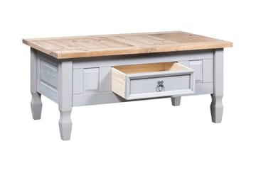 Sohvapöytä Meksikon mänty Corona-sarja harmaa 100x60x45 cm - Harmaa - Huonekalut - Pöytä & ruokailuryhmä - Sohvapöytä