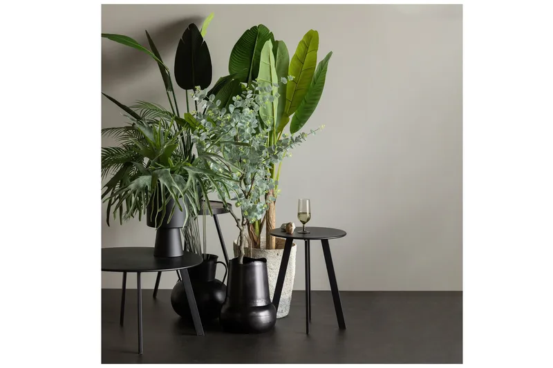 Sohvapöytä Menefer Pyöreä 70 cm - Musta - Huonekalut - Pöytä & ruokailuryhmä - Sohvapöytä