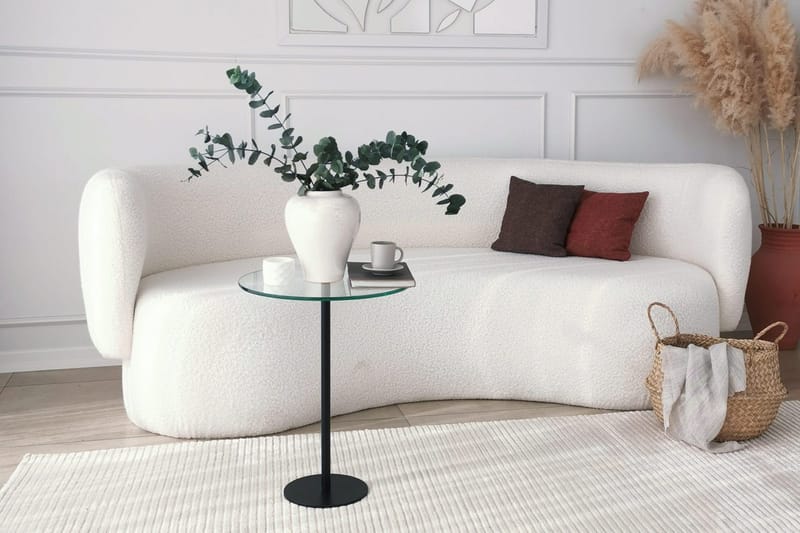 Sohvapöytä Mesjö 40x50x40 cm Pyöreä - Musta - Huonekalut - Pöytä & ruokailuryhmä - Sohvapöytä