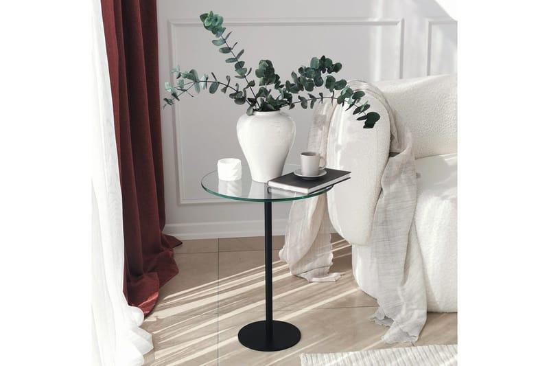 Sohvapöytä Mesjö 40x50x40 cm Pyöreä - Musta - Huonekalut - Pöytä & ruokailuryhmä - Sohvapöytä