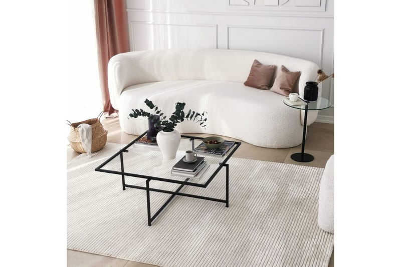 Sohvapöytä Mesjö 40x50x40 cm Pyöreä - Musta - Huonekalut - Pöytä & ruokailuryhmä - Sohvapöytä