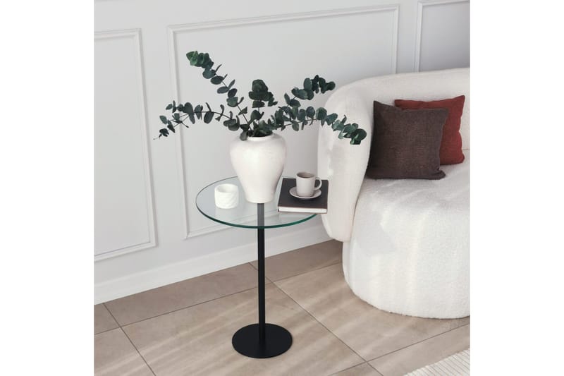 Sohvapöytä Mesjö 40x50x40 cm Pyöreä - Musta - Huonekalut - Pöytä & ruokailuryhmä - Sohvapöytä