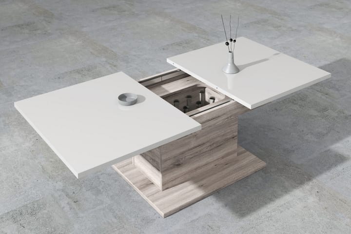 Sohvapöytä Mesne 120 cm - Ruskea/Valkoinen - Sohvapöytä