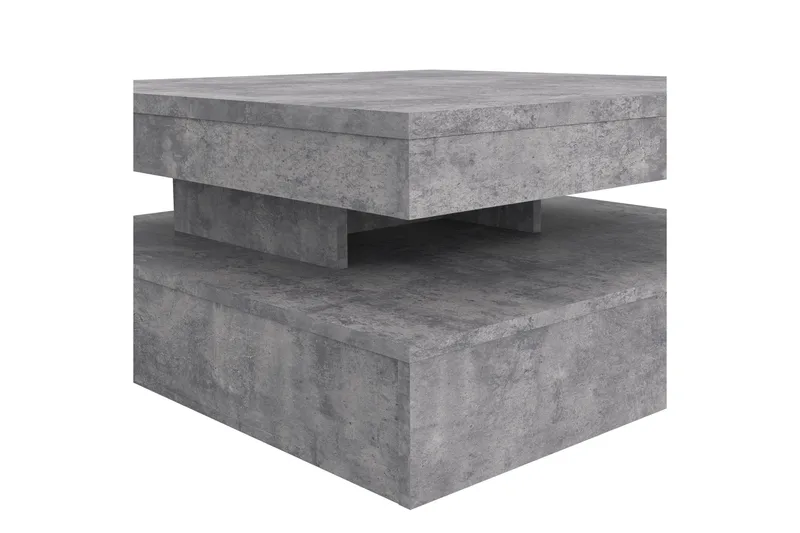 Sohvapöytä Mesne 78 cm Säilytyksellä Hylly - Vaaleanharmaa - Huonekalut - Pöytä & ruokailuryhmä - Sohvapöytä