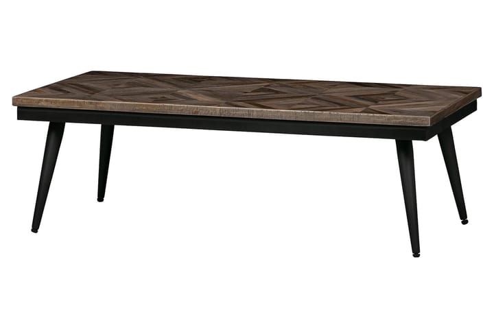 Sohvapöytä Mibelle 120 cm - Tiikki/Musta Rauta - Sohvapöytä