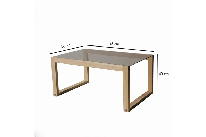 Sohvapöytä Mockba 85 cm - Vaalea luonnonväri - Huonekalut - Pöytä & ruokailuryhmä - Sohvapöytä
