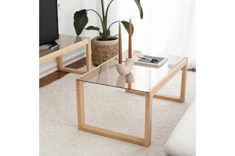 Sohvapöytä Mockba 85 cm - Vaalea luonnonväri - Huonekalut - Pöytä & ruokailuryhmä - Sohvapöytä