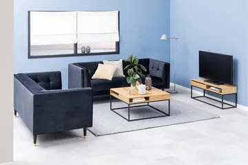 Sohvapöytä Mogumber 80x80 cm - Luonnollinen - Huonekalut - Pöytä & ruokailuryhmä - Sohvapöytä - Sohvapöytä säilytystilalla