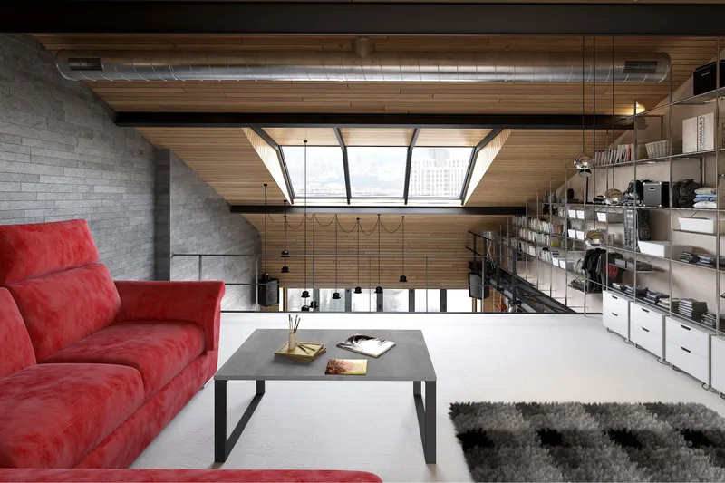 Sohvapöytä Monteith 90 cm - Betoninharmaa/Musta - Huonekalut - Pöytä & ruokailuryhmä - Sohvapöytä