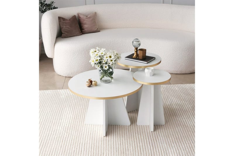 Sohvapöytä Munne 60 cm - Valkoinen - Huonekalut - Pöytä & ruokailuryhmä - Sohvapöytä
