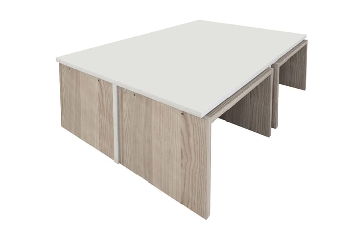 Sohvapöytä Muoi 90 cm - Valkoinen - Sohvapöytä