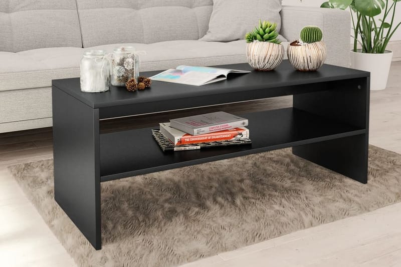Sohvapöytä musta 100x40x40 cm lastulevy - Musta - Huonekalut - Pöytä & ruokailuryhmä - Sohvapöytä
