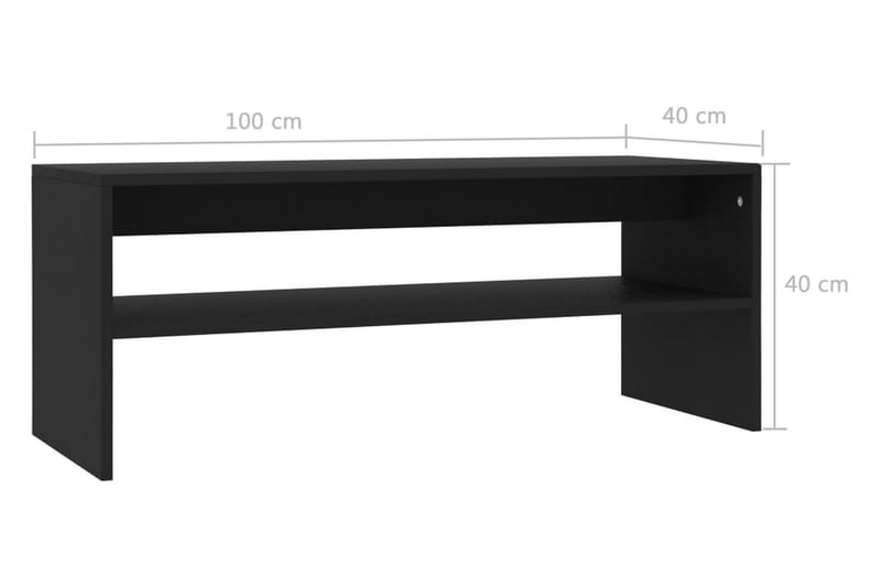 Sohvapöytä musta 100x40x40 cm lastulevy - Musta - Huonekalut - Pöytä & ruokailuryhmä - Sohvapöytä