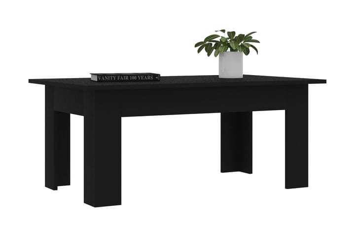 Sohvapöytä musta 100x60x42 cm lastulevy - Musta - Sohvapöytä