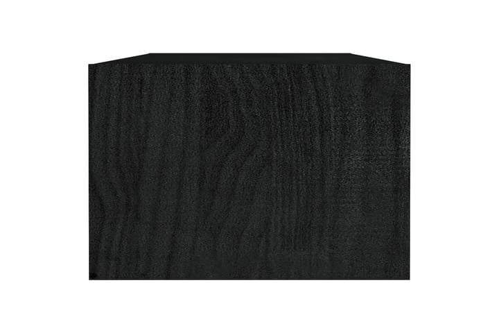 Sohvapöytä musta 110x50x34 cm täysi mänty - Musta - Sohvapöytä