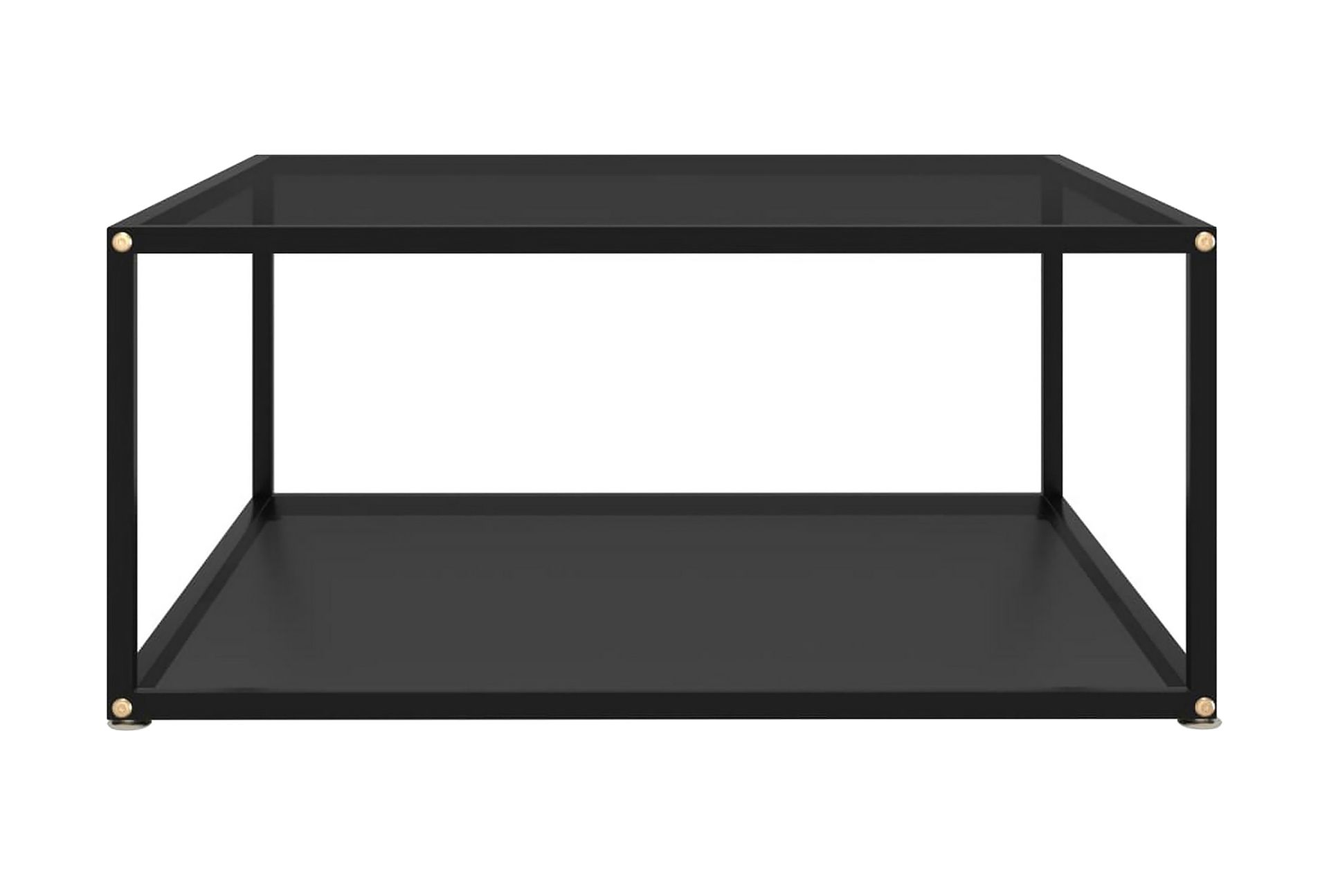 Sohvapöytä musta 80x80x35 cm karkaistu lasi - Musta - Huonekalut - Pöytä & ruokailuryhmä - Sohvapöytä