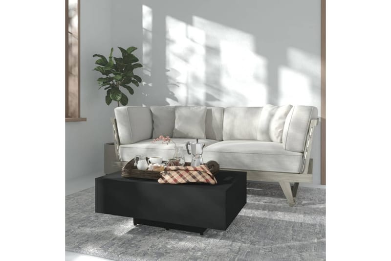 Sohvapöytä musta 85x55x31 cm lastulevy - Huonekalut - Pöytä & ruokailuryhmä - Sohvapöytä