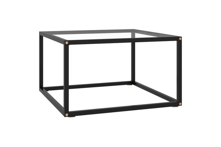 Sohvapöytä musta karkaistu lasi 60x60x35 cm - Musta - Sohvapöytä