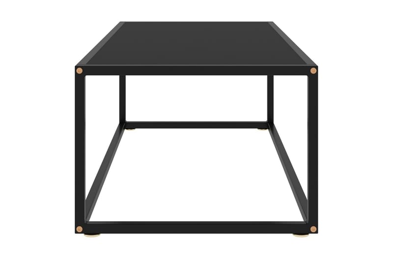 Sohvapöytä musta mustalla lasilla 100x50x35 cm - Musta - Huonekalut - Pöytä & ruokailuryhmä - Sohvapöytä