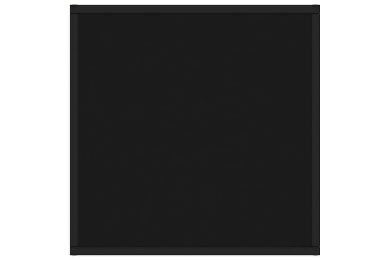 Sohvapöytä musta mustalla lasilla 60x60x35 cm - Musta - Huonekalut - Pöytä & ruokailuryhmä - Sohvapöytä