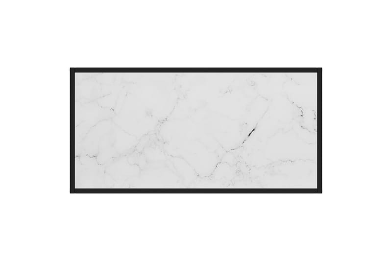 Sohvapöytä musta valkoisella marmorilasilla 100x50x35 cm - Musta - Huonekalut - Pöytä & ruokailuryhmä - Sohvapöytä